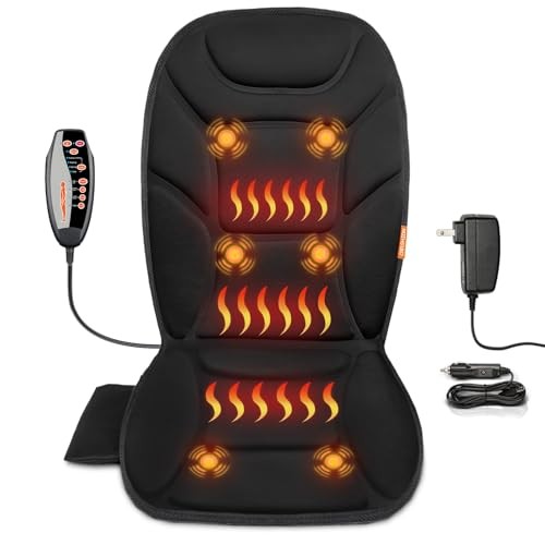 CARSHION Massage Seat Cushion with Full Back Thighs Heat Back Massager for