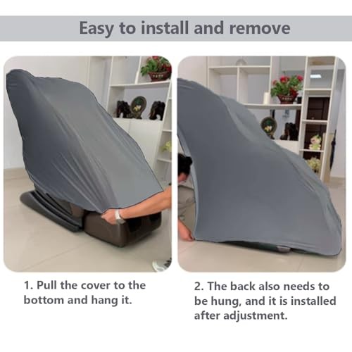Massage Chair Cover - Elastic Fabric Slipcover, Pet & XL (28"L x 63"W x 50"H) gallery