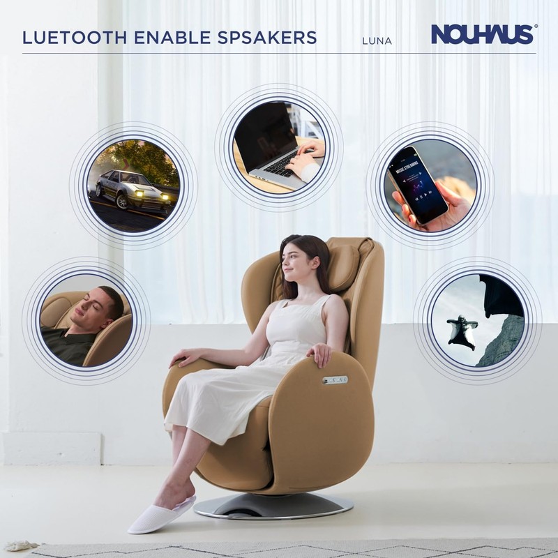 Nouhaus Luna Heated Massage Chair, Zero Gravity 3D Full Body Massage Recliner gallery
