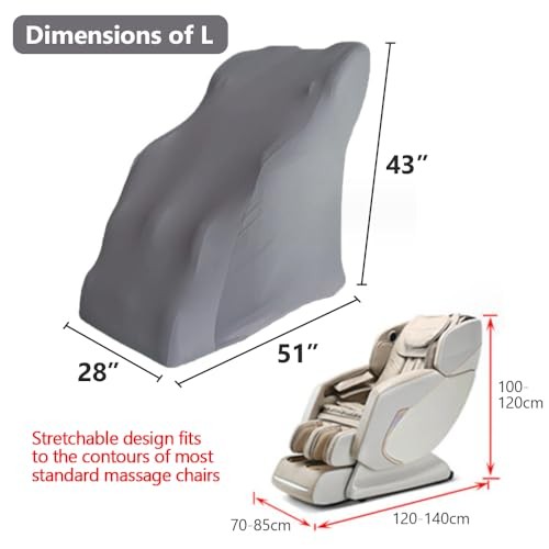 Massage Chair Cover - Elastic Fabric Slipcover, Pet & XL (28"L x 63"W x 50"H) gallery