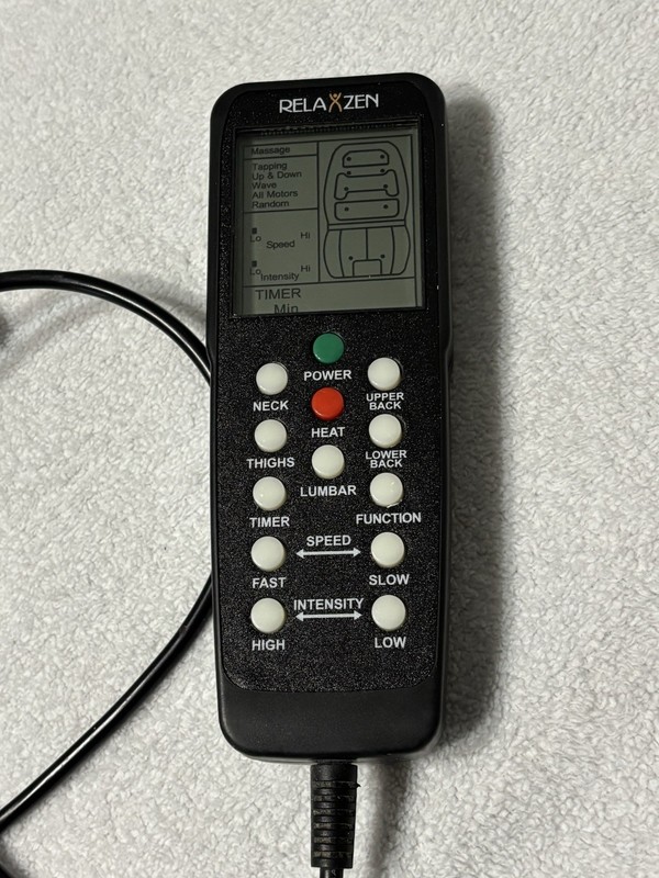 Black Relaxzen Massage Chair Electric Remote Control Model 60-2910 gallery