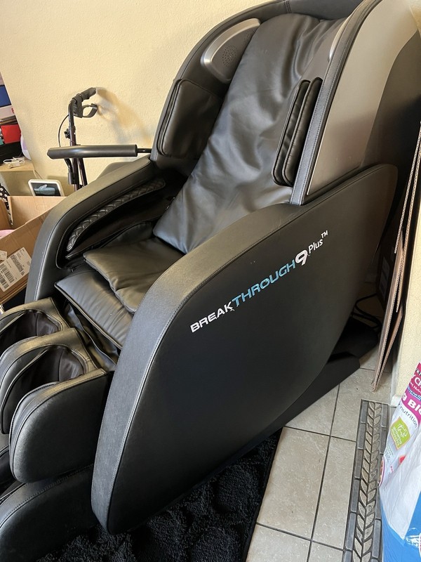 Medical Breakthrough 9 Plus 4D Massage Chair Black Faux Leather Remote gallery
