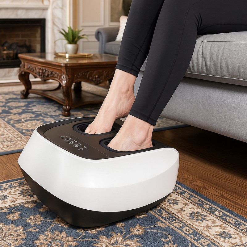 Carepeutic Foot Massager Ionic Air Compression Kneading Rolling with Heat KH398