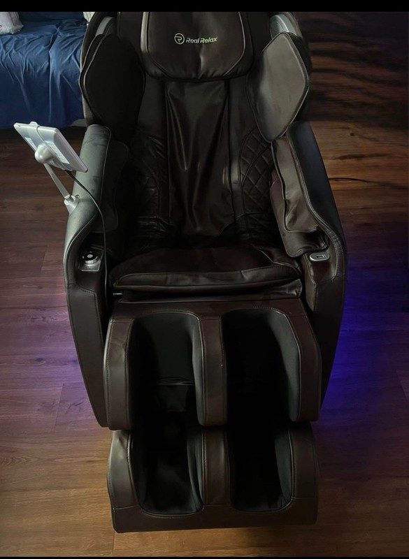 Real Relax Electric Zero Gravity Heated Massage Chair Brown Faux Leather gallery