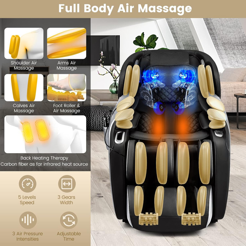 Zero Gravity Shiatsu Massage Chair with Heat, Voice Control & 12 Auto Modes gallery