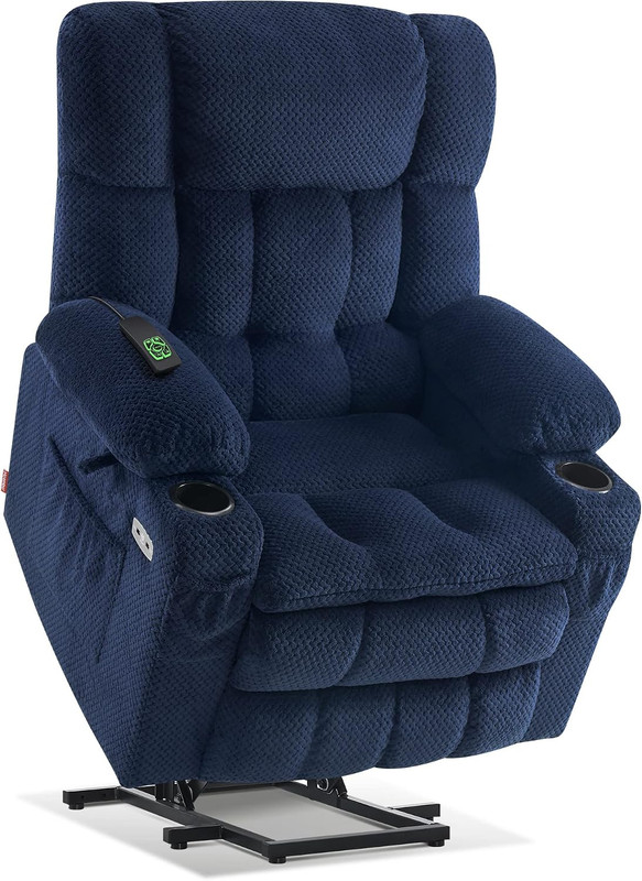 Dual Motor Power Lift Recliner Chair with Massage and Heat for Elderly People, I