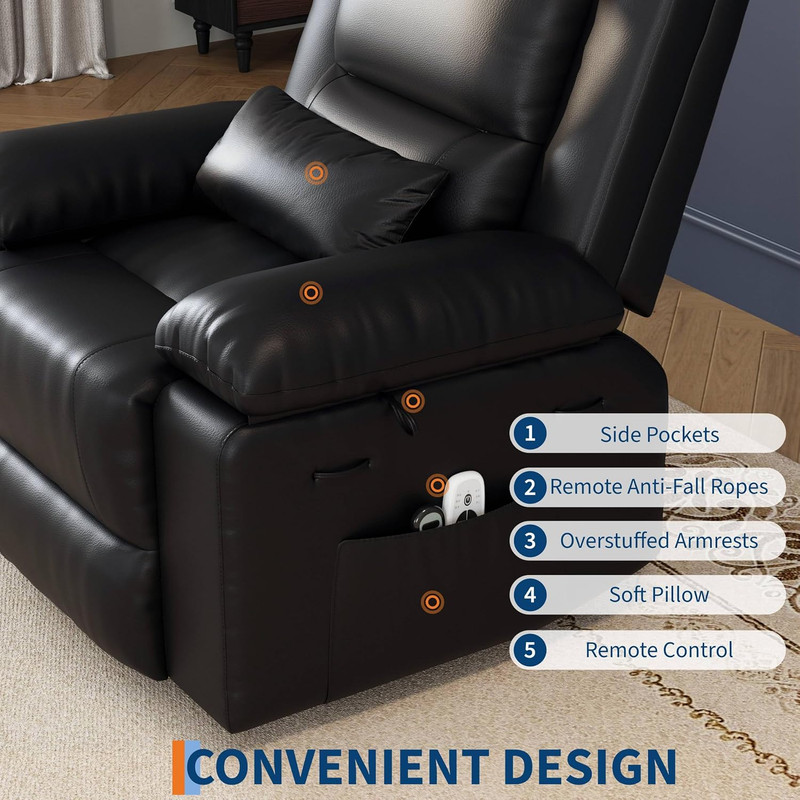 Electric Lift Recliner Chair with Heat & Massage for Elderly Comfort gallery
