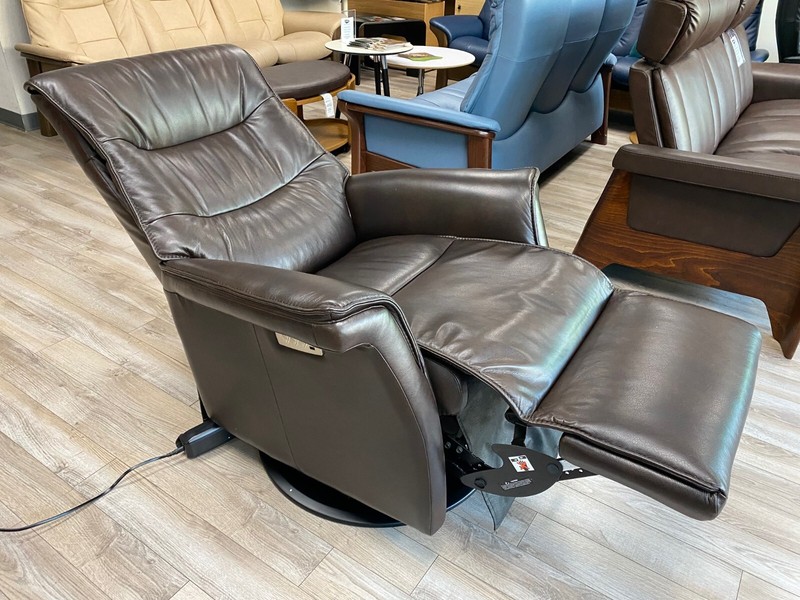 IMG Chelsea RMS399 Large Power Relaxer Recliner Chair S559 Dark Brown Leather