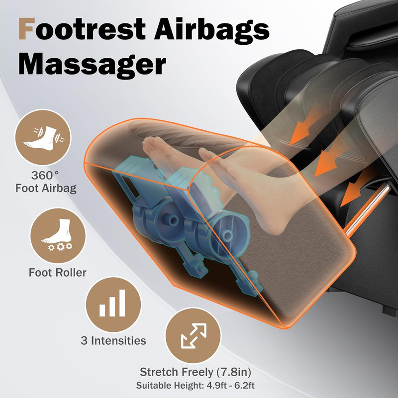 Massage Chair Full Body, Zero Gravity Sl-Track Shiatsu Massage Recliner Chair wi gallery