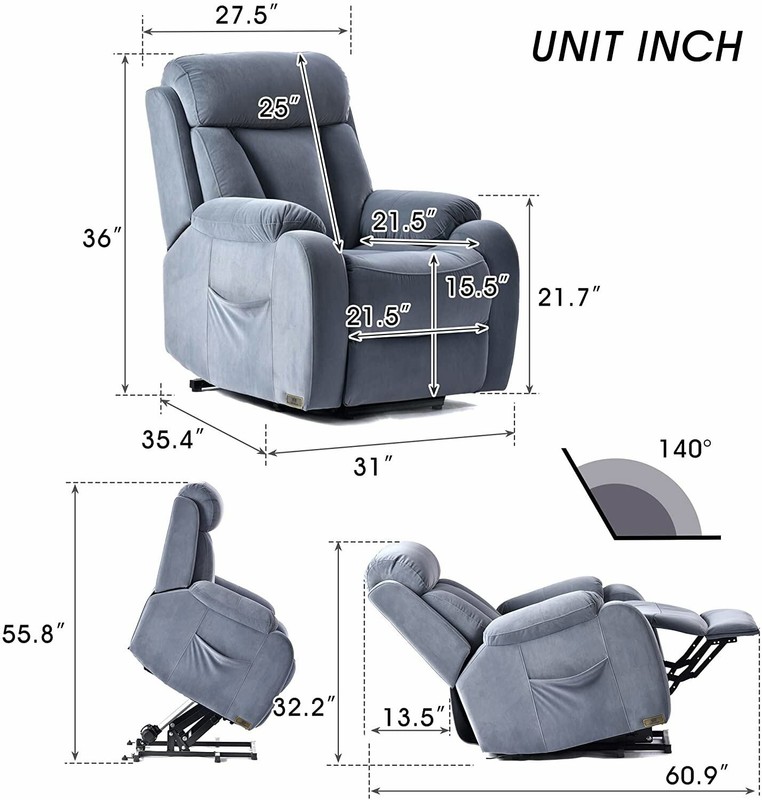 Gray Auto Electric Power Lift Recliner Chair Ergonomic Sofa Elderly w/Control US gallery