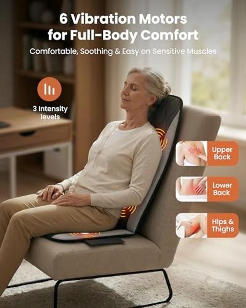 Vibration Massage Chair Pad, Back Massager for Office Chair Sofa Recliner, gallery