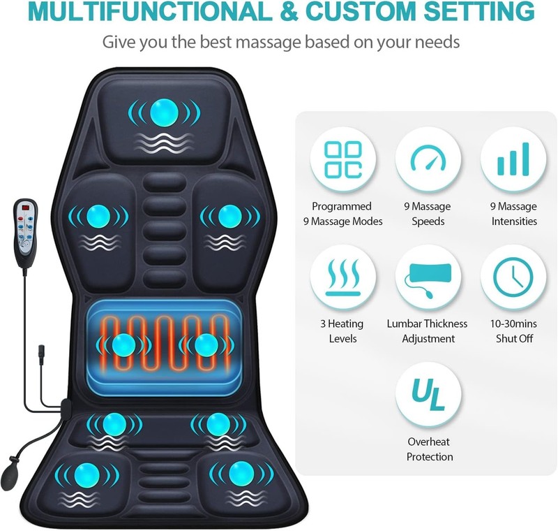 Vibration Massage Cushion with Remote Control - Perfect for Stress Relief gallery