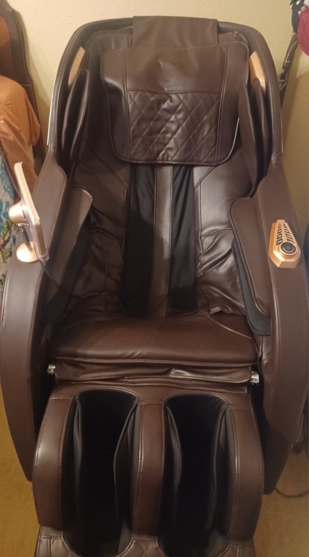 DOVRYTHEN 58in SL Track 4D Massage Chair Recliner Zero Gravity Heat Black/Gold gallery