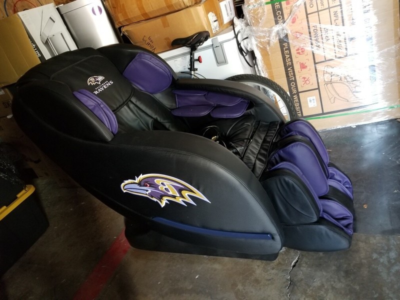 New Electric Full Body Massage Chair Foot Roller Zero Gravity w Heat NFL LOGO gallery
