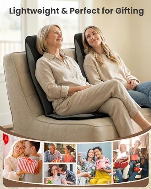 Vibration Massage Chair Pad, Back Massager for Office Chair Sofa Recliner, gallery