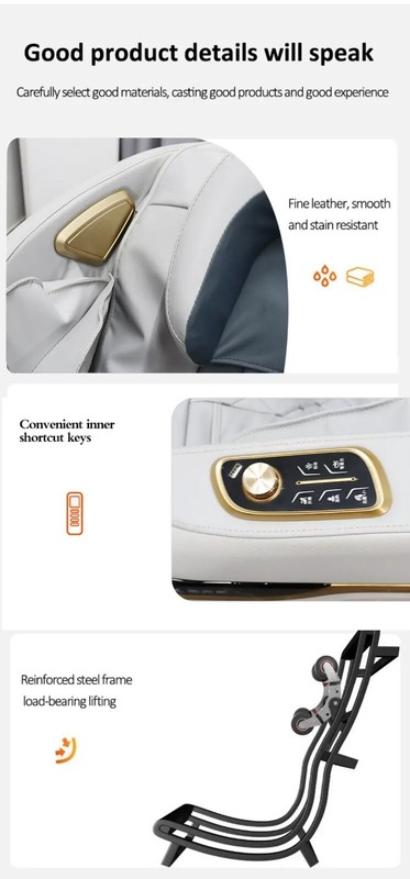 Luxury Full Body 8D Zero Gravity Massage Chair Heating Head Foot 180° Bluetooth gallery