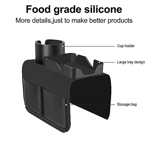 Silicone Couch Cup Holder Tray Drink Holder with Side Pockets for Sofa Arm gallery