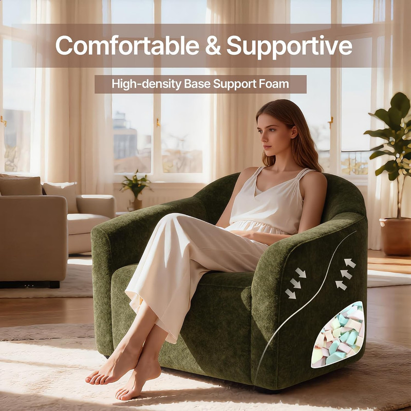 Frameless Cloud-Like Accent Chairs, Comfy Sofa for Living Room & Home Office gallery
