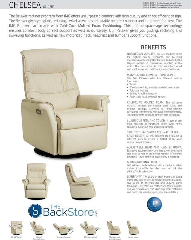 IMG Chelsea RM299 Medium Power Relaxer Recliner Chair S555 Anthracite Leather gallery