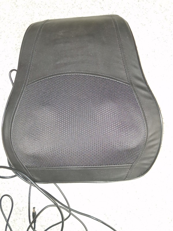Borwat RTC Massage Chair Cushion w/ Heat & Vibration, Remote, Black