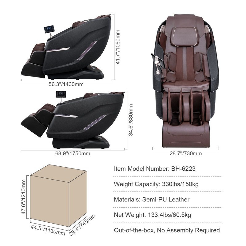 3D Shiatsu Massage Chair with Zero Gravity, 32 Airbags & Heated Lumbar gallery