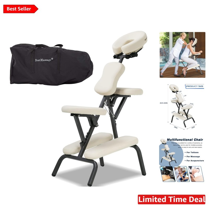 Versatile Folding Massage Therapy Chair - Perfect for Tattoo Artists & Salons