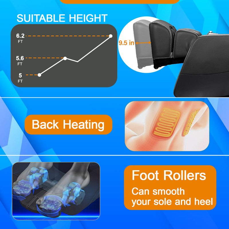 Shiatsu Massage Chairs, SL TrackMassage Chairs, Full Body and Recliner Electric gallery