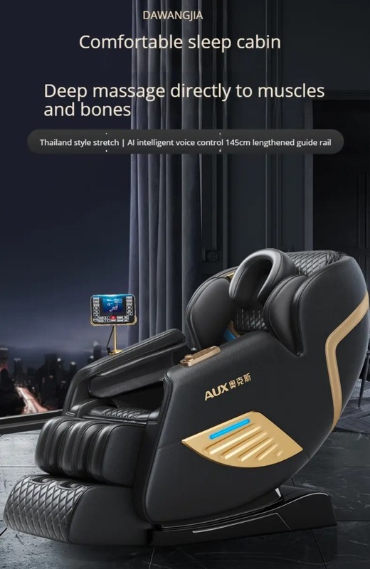 Luxury Full Body 4D Zero Gravity Massage Chair Heating Head Foot 180° SL Track