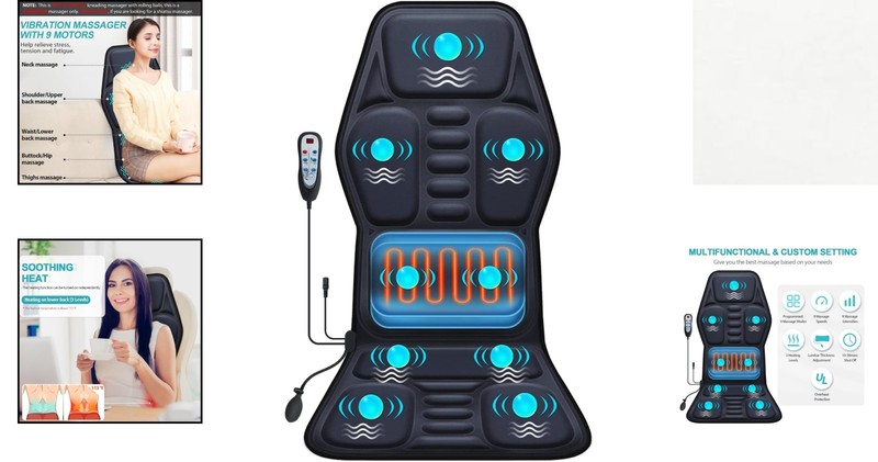 Vibration Massage Cushion with Remote Control - Perfect for Stress Relief gallery