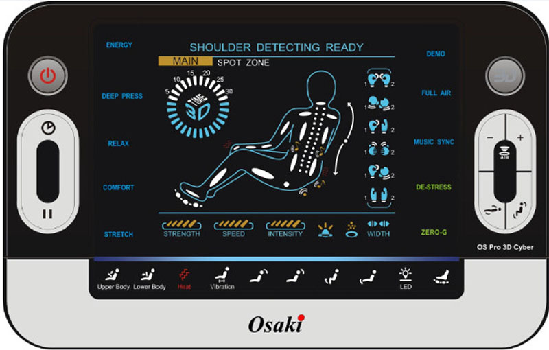OS-3D Cream Osaki Pro Cyber 3D Zero Gravity Massage Chair Recliner + Warranty gallery
