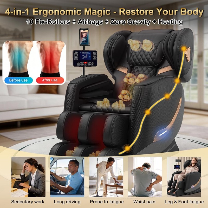 Massage Chair Full Body Zero Gravity Recliner Electric Shiatsu 10 Motors gallery