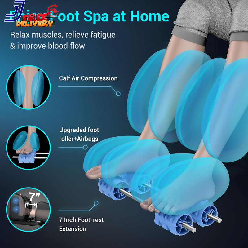 Full Body Shiatsu Massage Chair with Heat Zero Gravity & Bluetooth Speaker gallery