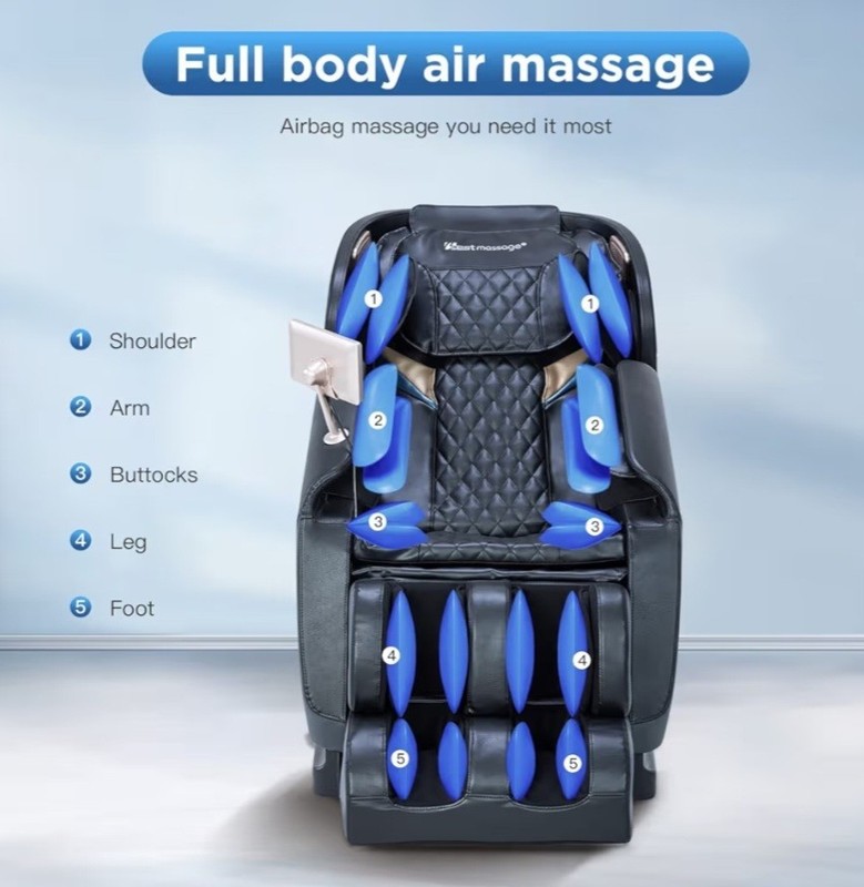 Zero Gravity Full Body Shiatsu Massage chair. Black. Don't miss out on gallery