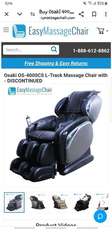 Osaki OS-4500 OS-4000CS Zero Gravity Massage Chair Recliner Lumbar back HEAT