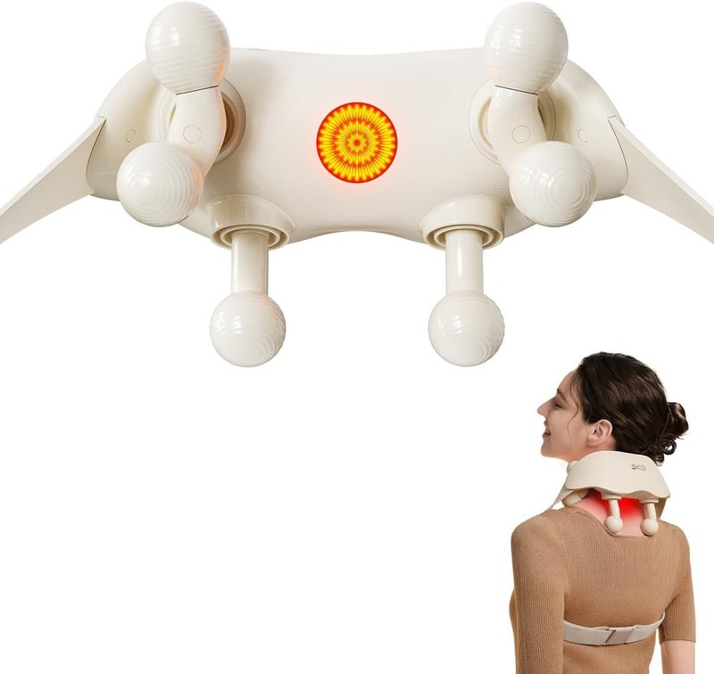 SKG HS500 Cordless Neck & Shoulder Massager – Deep Tissue Shiatsu with Heat
