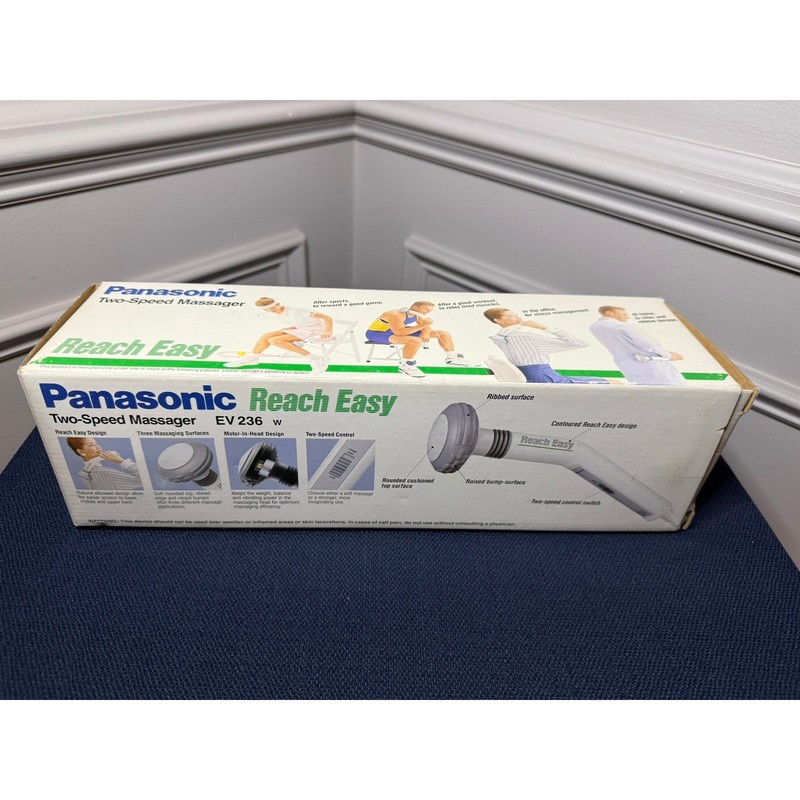 Panasonic Reach Easy Two‑Speed Massager EV‑236W • Tested & Working • With Box gallery