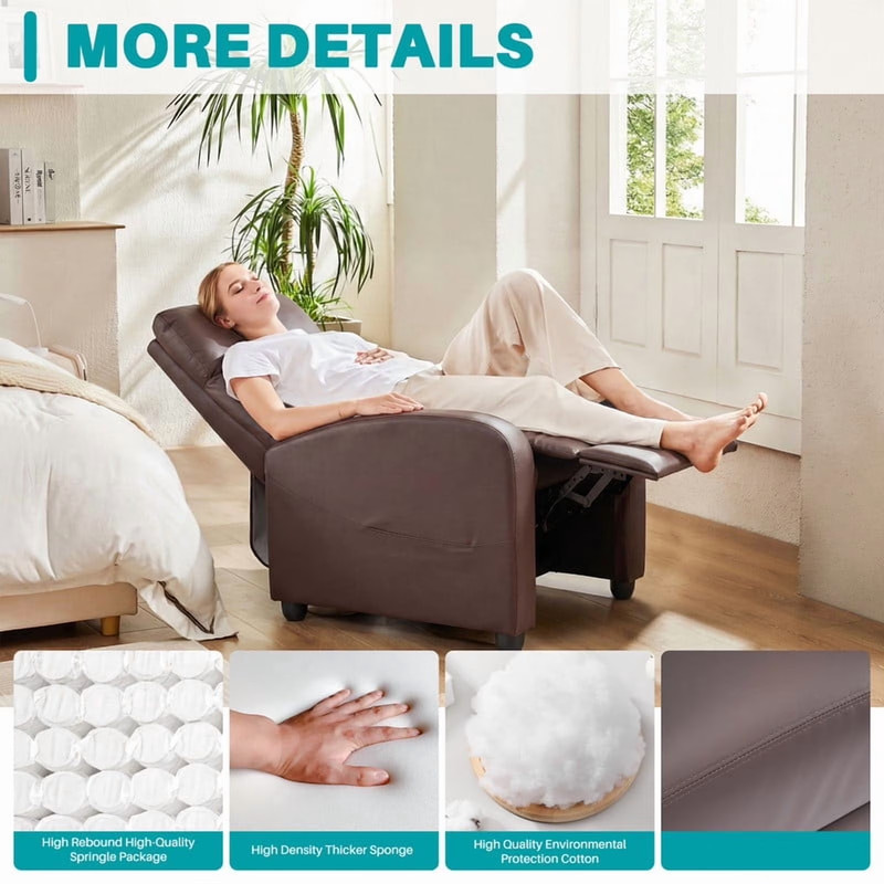 Massage Recliner Chair Adults Heat Vibration Home Theater Adjustable Lounge Sofa gallery