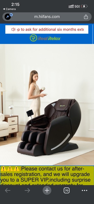 Real Relax Electric Zero Gravity Massage Recliner Chair w/ Remote, Beige/Black gallery