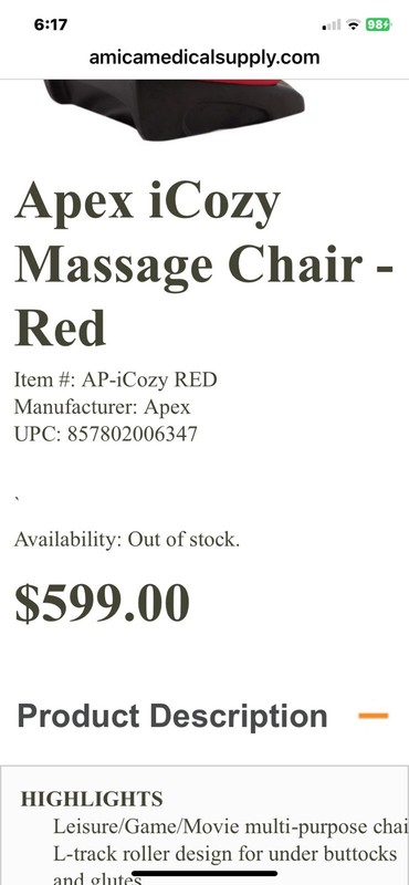 APEX iCOZY massage Chair gallery
