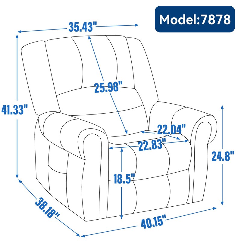 Power Lift Recliner Chair with Heat Massage Dual Motor for up to 350 LBS gallery