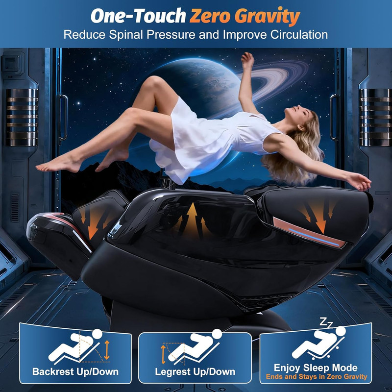 Massage Chair Full Body, 2026 Zero Gravity Sl-Track Shiatsu Massage Chairs Recli gallery