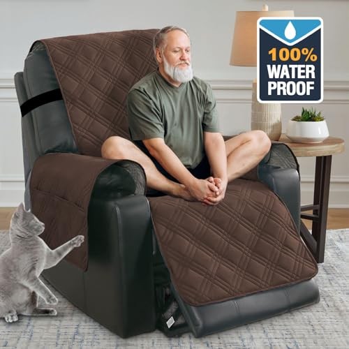 100% Waterproof Recliner Chair Cover Non-Slip Reclining Cover for Brown/Beige gallery