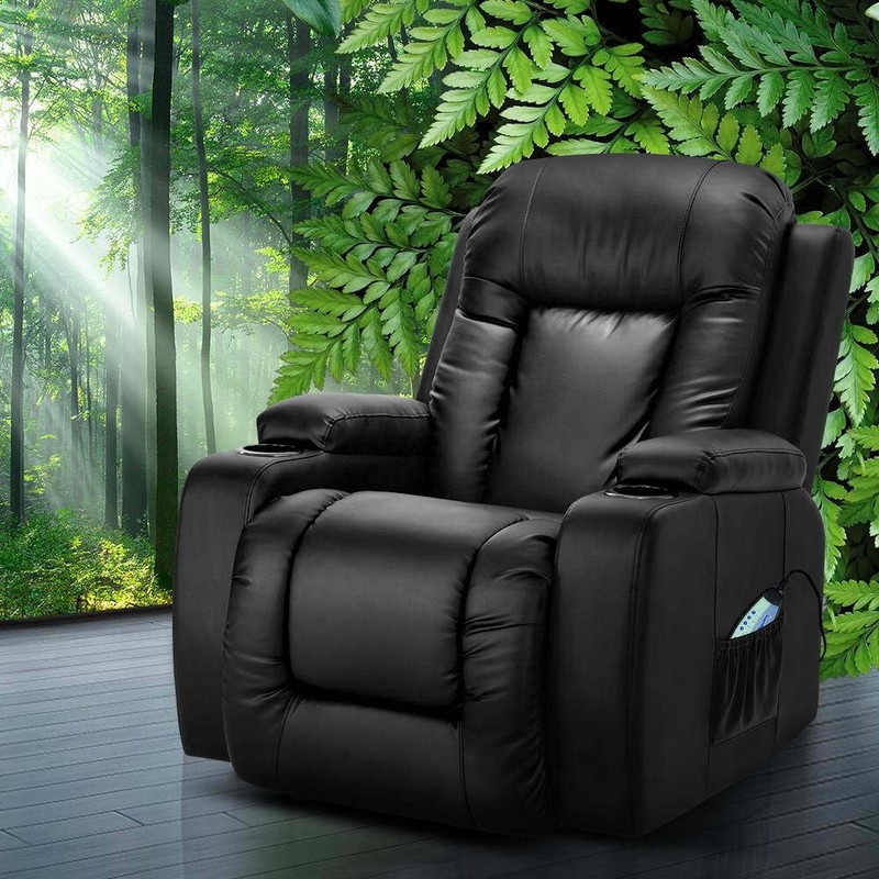 NNEDSZ Electric Massage Chair Recliner Luxury Lounge Sofa Armchair Heat Leather gallery