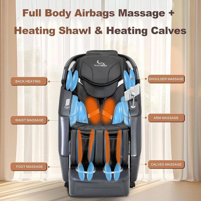 A675 4D Full Body Massage Chair with Zero Gravity & Heat Therapy gallery