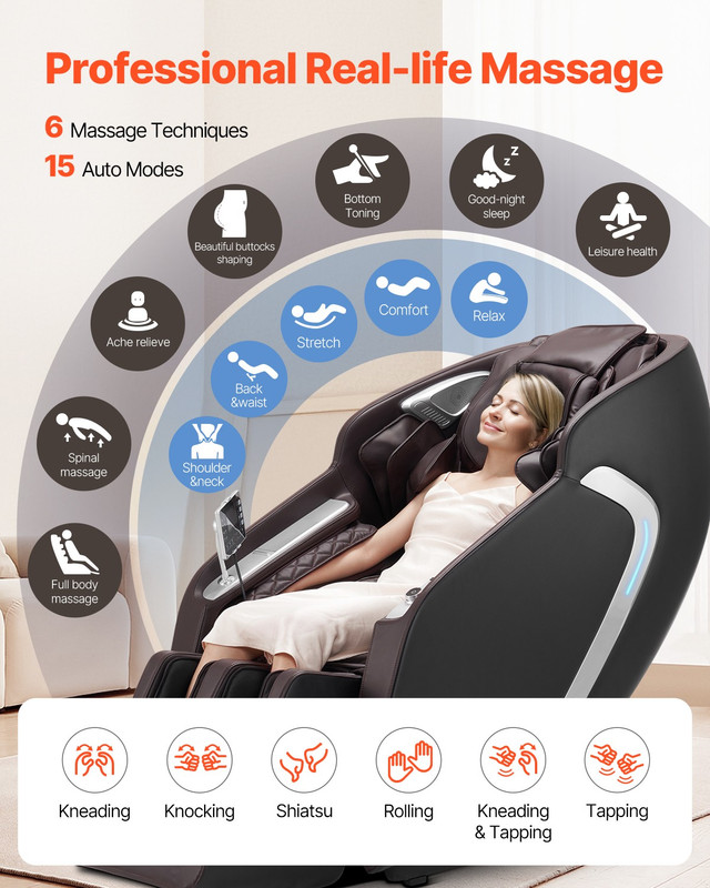 Massage Chair Full Body 4D Massage Recliner with Sl-Track & Yoga Stretch gallery