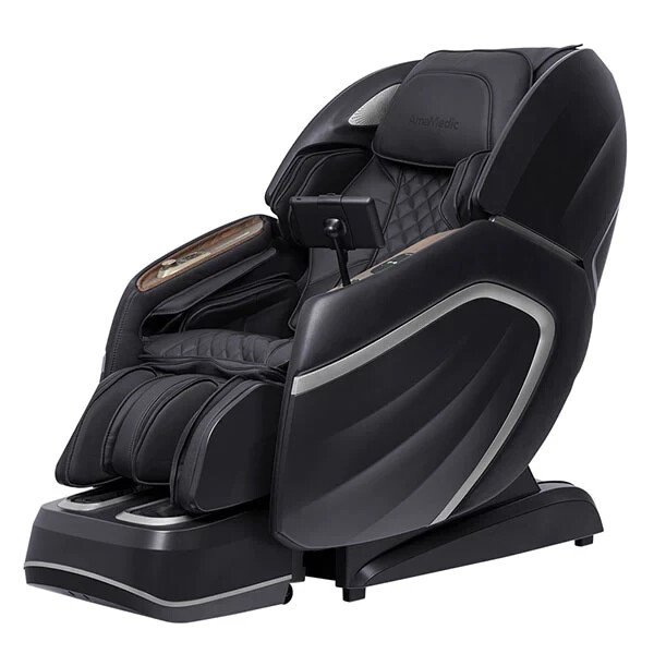 AmaMedic Hilux 4D SL-Track Zero Gravity Heated Massage Chair - Black, Open Box gallery