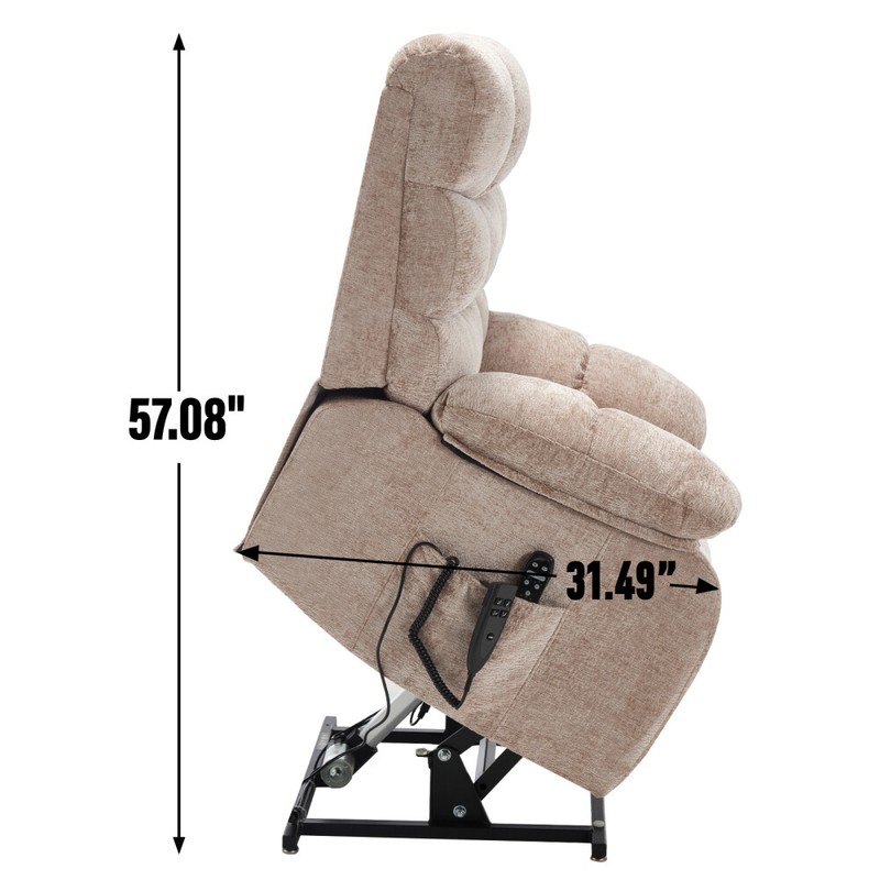 Lift Recliner Chair Heat Massage Chair Dual Motor Infinite Position Up to 350LB gallery