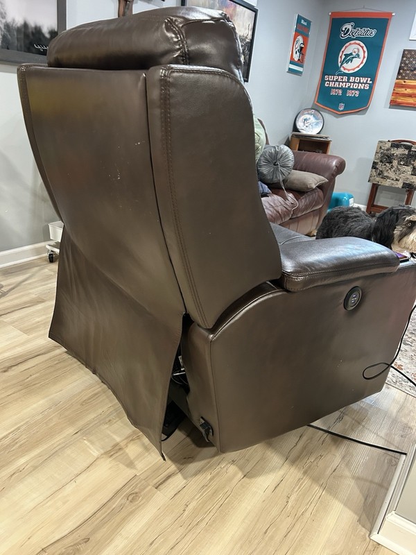 Brown Faux Leather Electric Heated Massage Reclining Chair with Cup Holder gallery