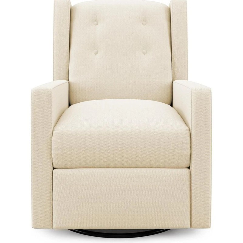 Shirley Swivel Glider Recliner Chair - White gallery
