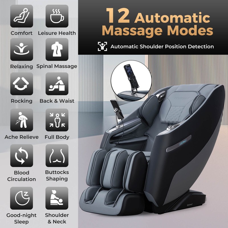 Zero Gravity SL Track Full Body Massage Chair w/ Airbag Massage & Waist Heating gallery